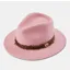 Alan Paine Richmond Fedora Felt Hat With Feather Band Pink